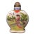 Late 20th Century Hand-Painted Liuli Glass Snuff Bottle With Maiden & Guqin Scene, Qianlong Mark For Sale