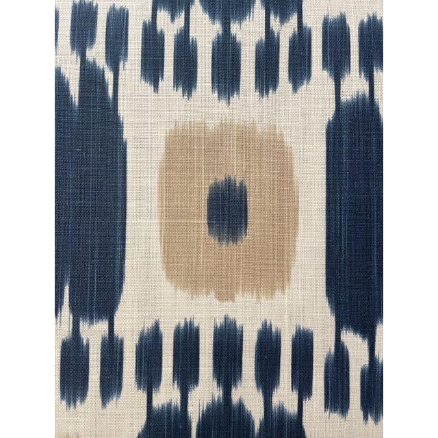 2000 - 2009 Schumacher Kandira Fabric Indigo Blue For Sale - Image 5 of 7