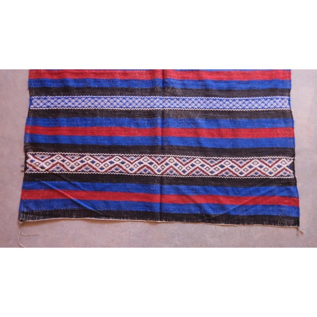 Blue 1980s Ethnic Vintage Moroccan Kilim - 9.4 X 5.54 Ft For Sale - Image 8 of 10