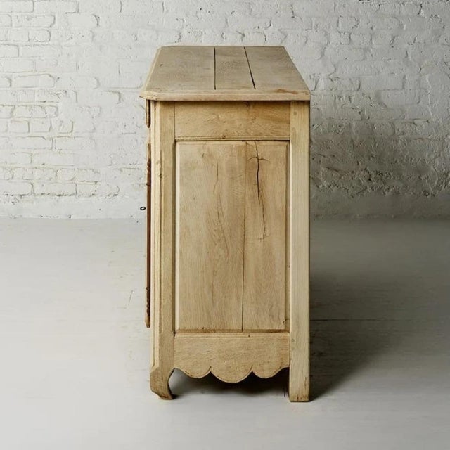 Traditional 19th Century Belgian Bleached Oak Two-Door Dresser For Sale - Image 3 of 7