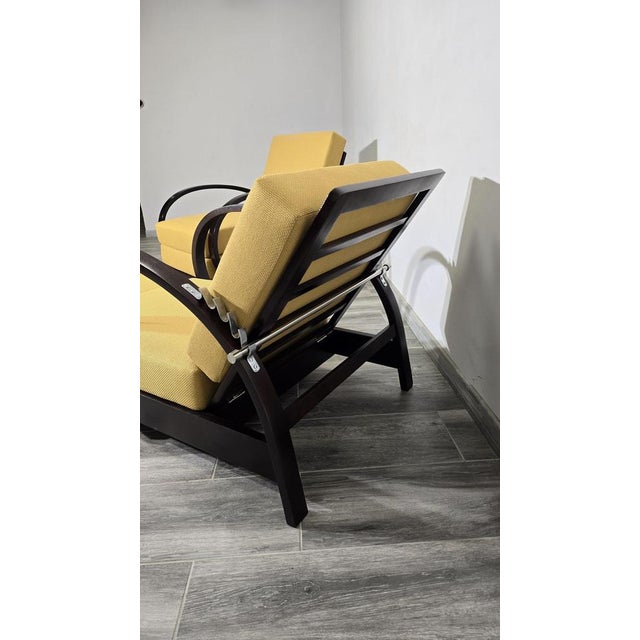 Set of Art Deco Armchairs attributed to Jindrich Halabala For Sale - Image 11 of 14