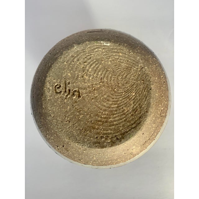 Vintage Studio Art Pottery Handcrafted, Textured Ceramic Vase, Signed For Sale In San Antonio - Image 6 of 11