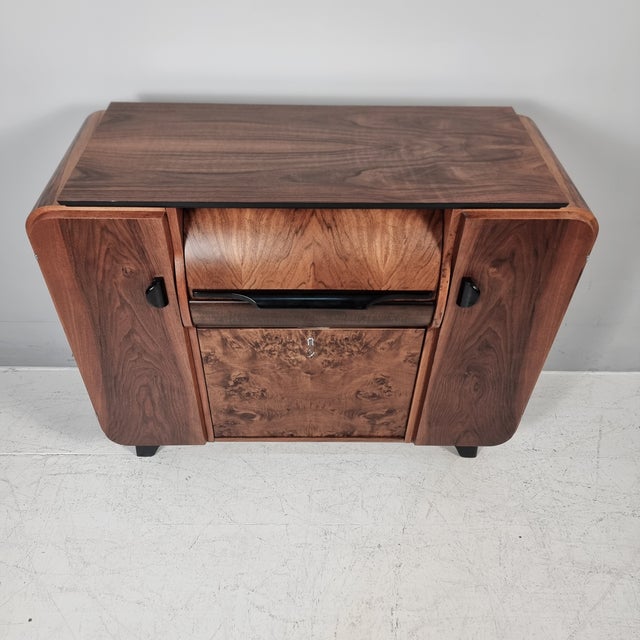 Art Deco Bar Cabinet by Jindrich Halabala for Up Závody, 1940s For Sale - Image 11 of 12