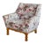 Floral Upholstered Lounge Chair Danish Mid-Century Modern 1970s For Sale