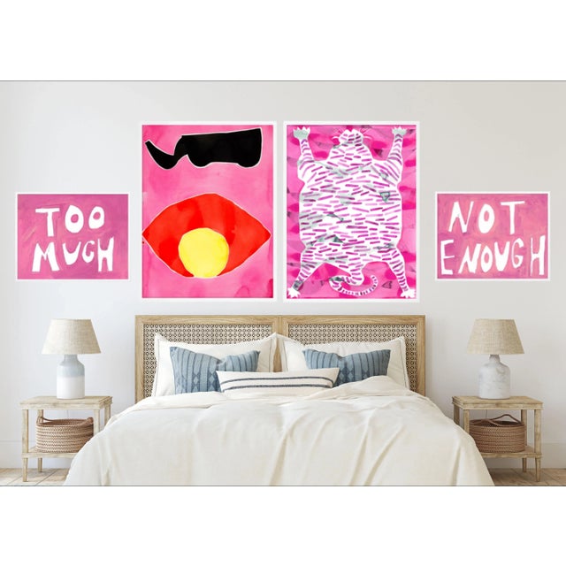 Not Yet Made - Made To Order Wild Fuchsia Gallery Wall, Set of 4 For Sale - Image 5 of 10
