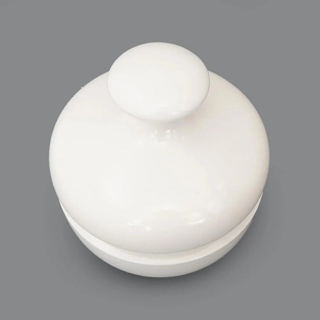 White Ceramic Vase with Lid by Enzo Bioli for Il Picchio, 1970s For Sale - Image 6 of 14