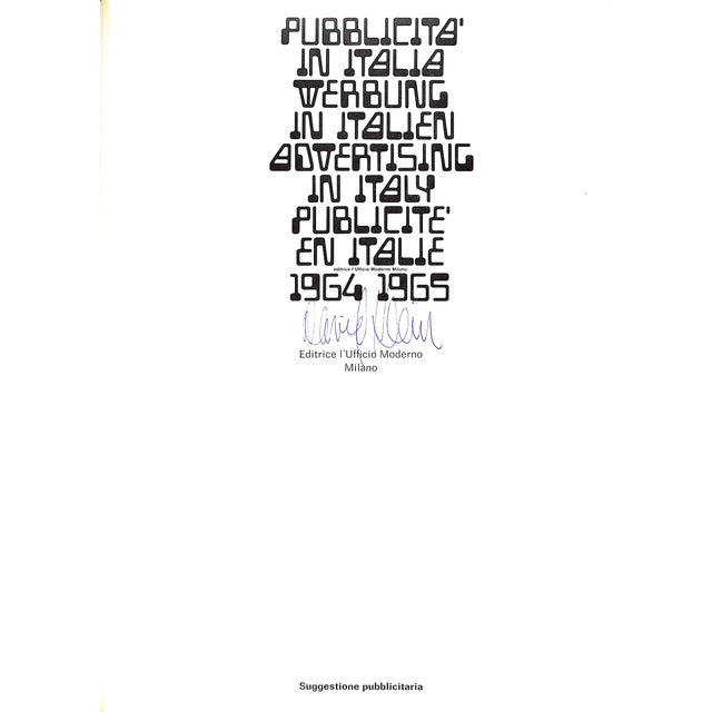 [251] pp. Editrice L'Ufficio Moderno 12" x 8 3/4" Ex-Libris Signed on title page: David Klein David Klein (February 23,...