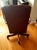 English Vintage Hickory Chair Tufted Oxblood Leather Executive Desk Chair For Sale - Image 3 of 13