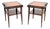 Antique Regency Leather Top Side Tables, 1930s, Set of 2 For Sale