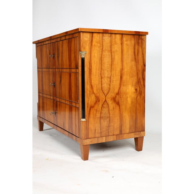 Antique Biedermeier Chest of Drawers in Applewood, 1820 For Sale - Image 10 of 13