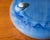 Blue 1920s Japanese Awaji Art Pottery Periwinkle Blue Footed Low Bowl For Sale - Image 8 of 9