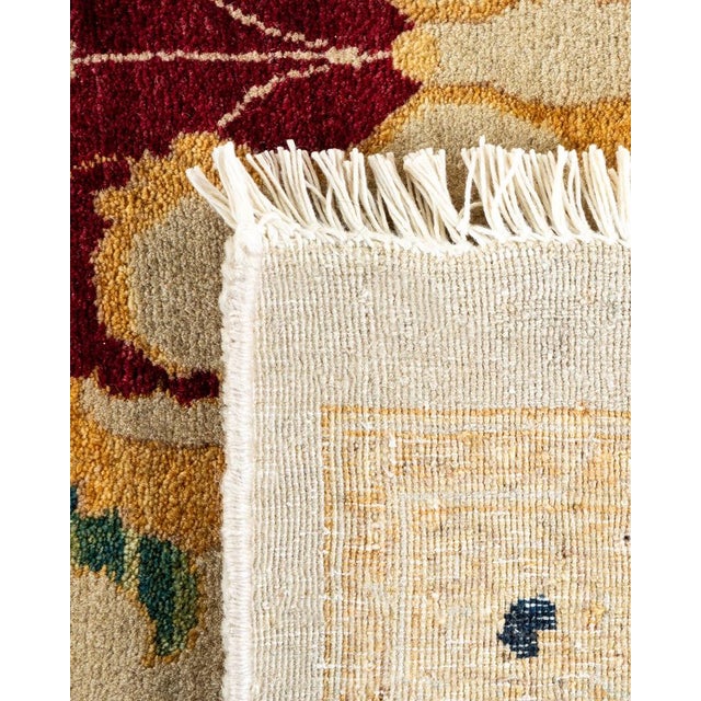 2000 - 2009 Mogul, One-of-a-Kind Hand-Knotted Area Rug in Ivory, 9' 0" x 11' 10" For Sale - Image 5 of 8