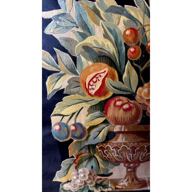 Painting Cutout Oil on Canvas Framed With Faux-Bamboo Wood -02 For Sale - Image 10 of 12