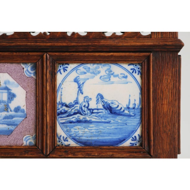 17th Century 19th Century Dutch Planters with Delft Tiles Oak, 1650, Set of 2 For Sale - Image 5 of 18