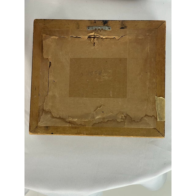 Wood Listing Title Vintage 1962 Signed Aviles Artist’s Toolbox Still Life Painting For Sale - Image 7 of 11