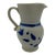 Vintage Williamsburg Salt Glazed Stoneware Pottery Cobalt Blue Leaf Pitcher For Sale
