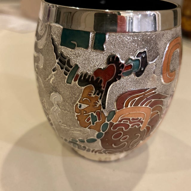 Gorgeous modernist vase by Mexican artist Miguel Pineda. Signed by artist. Pineda was born in Mexico City in 1940. His...