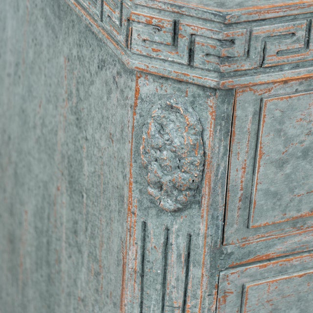 Mid-19th Century Swedish Gustavian Pair of Blue Painted Chests of Drawers For Sale - Image 11 of 15