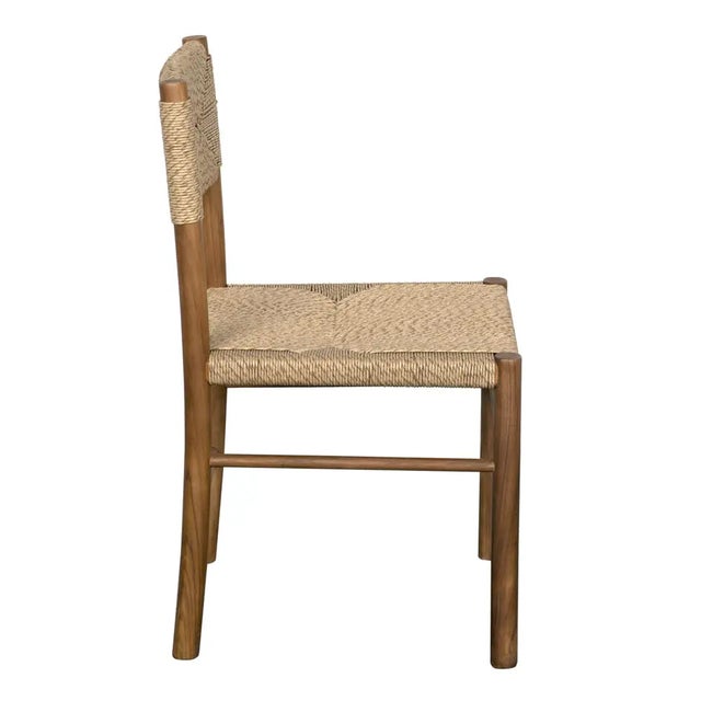 Mid-Century Modern Franco Side Chair, Teak with Synthetic Woven For Sale - Image 3 of 6