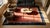 Beautiful Red and Blue Color With Flower Vases Design Antique Chinese Art Deco Rug For Sale - Image 10 of 10