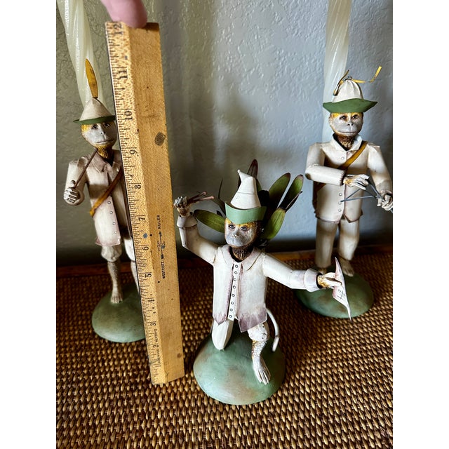 Vintage 1990s Anthropomorphic Monkey Candle Holders - Complete Set of 3 For Sale - Image 11 of 11