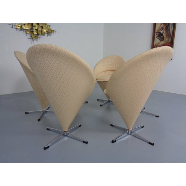 Early Cone Chairs by Verner Panton for Plus-Linje, Denmark, 1950s, Set of 6 For Sale - Image 11 of 18