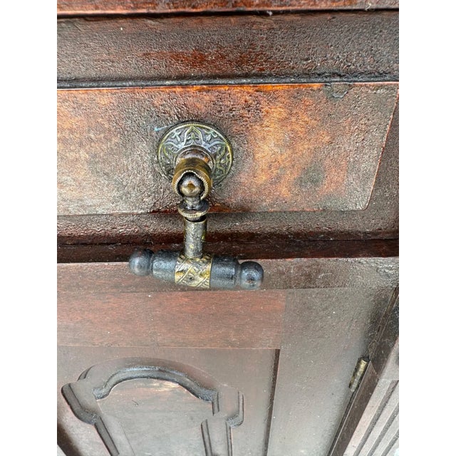 Brown Victorian Period Mahogany Marble Top Cabinet For Sale - Image 8 of 9