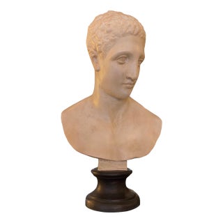 Unknwon, Plaster Bust of the God Hermes, 1900, Gesso For Sale