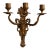 Antique 19th-Century Louis XVI Style Patinated Bronze Three-Light Wall Sconce For Sale