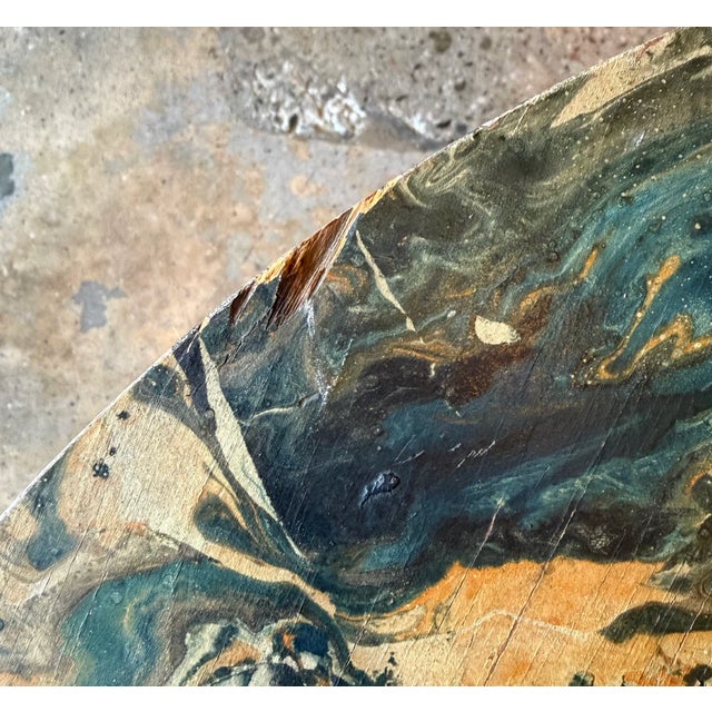 Vintage Marble Paper Kids Table and Chair Set For Sale - Image 12 of 12