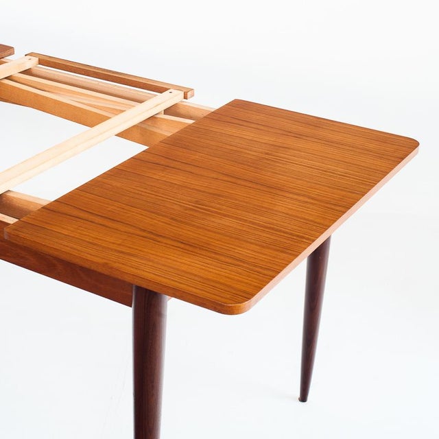 Scandinavian Style Teak Dining Table with Extensions, France, 1960s For Sale - Image 11 of 15
