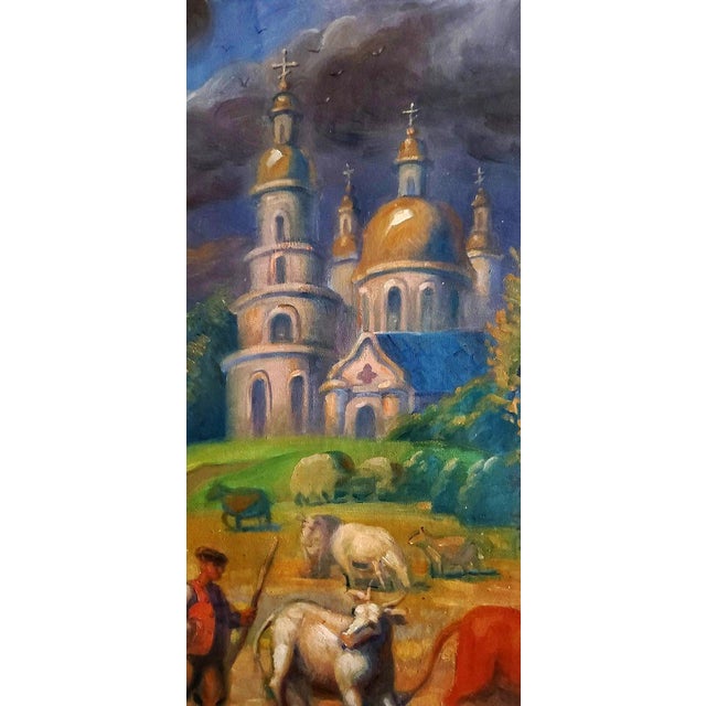 Oil Painting Before the Autumn Shower Daniil Litvinov For Sale - Image 6 of 8