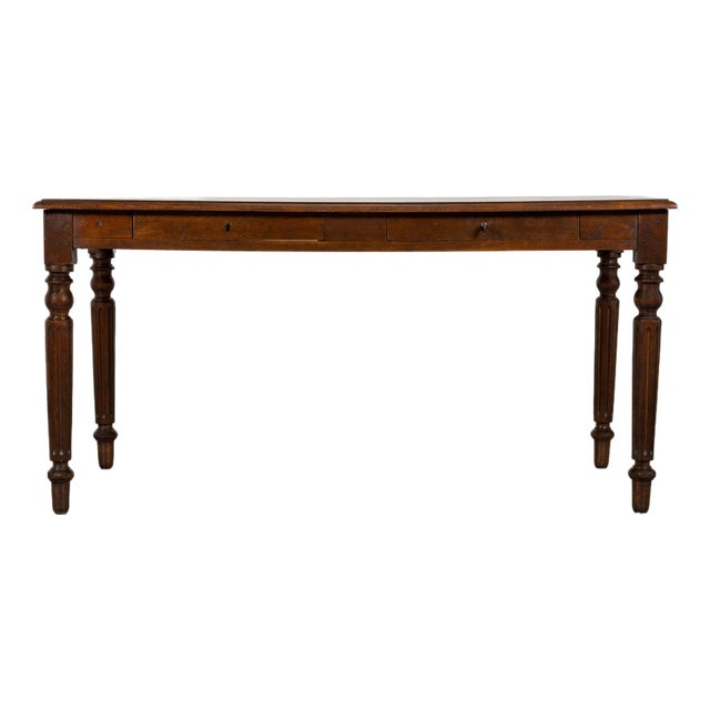 Late 19th Century French Louis XVI Style Oak Writing Table For Sale