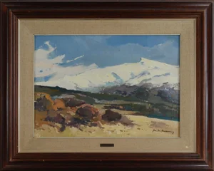 José Luis Casañé Puig, Sierra Nevada Landscape, Oil on Canvas, Framed