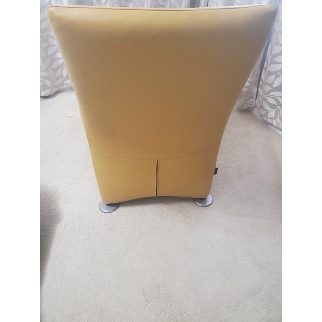 2010s Modern Gerard Van Berg for Montis Lounge Chair in Yellow Leather For Sale - Image 5 of 10