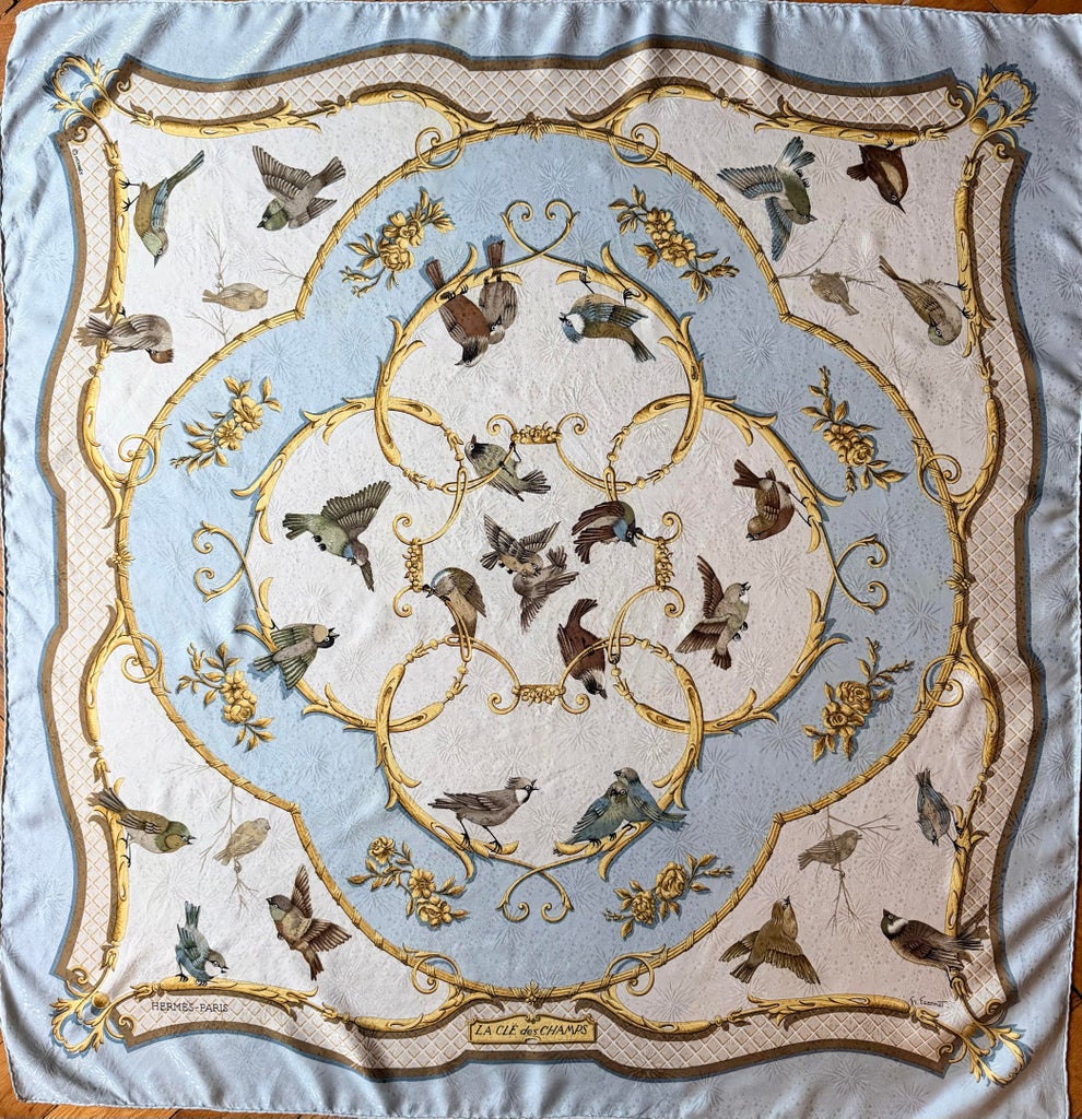 Hermès La Clé Des Champs 1995 Silk Scarf Designed by Faconnet