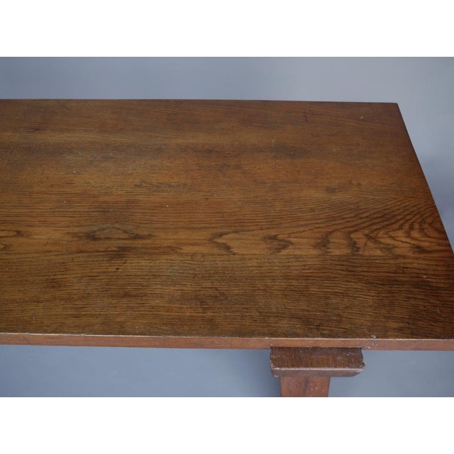 Brutalist French Peg Table in Oak, 1940s For Sale - Image 15 of 17