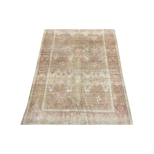 Exact Size: 4'0" x 6'0" Color: Brown Age: Old Materials: Wool Construction: Hand Knotted Origin: Iran