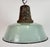 Green Industrial Petrol Enamel Factory Lamp with Cast Iron Top, 1960s For Sale - Image 8 of 18