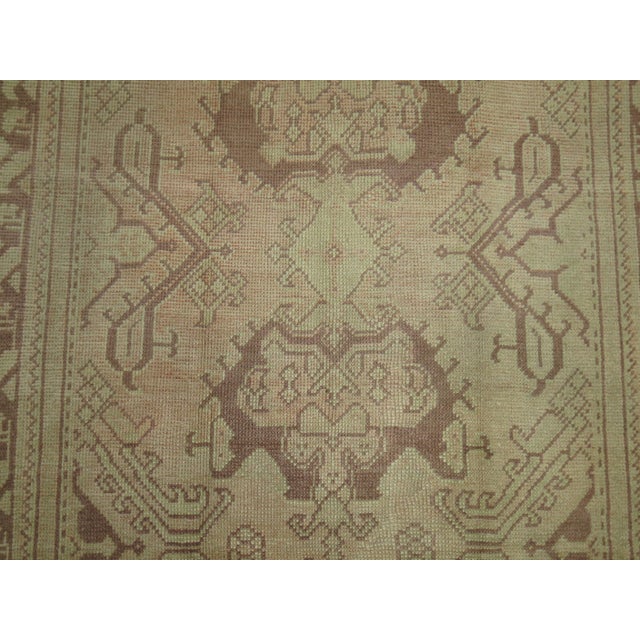 Neutral Antique Turkish Oushak Foyer Rug For Sale - Image 12 of 18