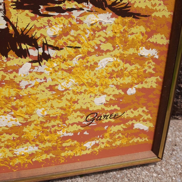 Paint Mid Century Landscape Autumn Fall Trees MCM For Sale - Image 7 of 9