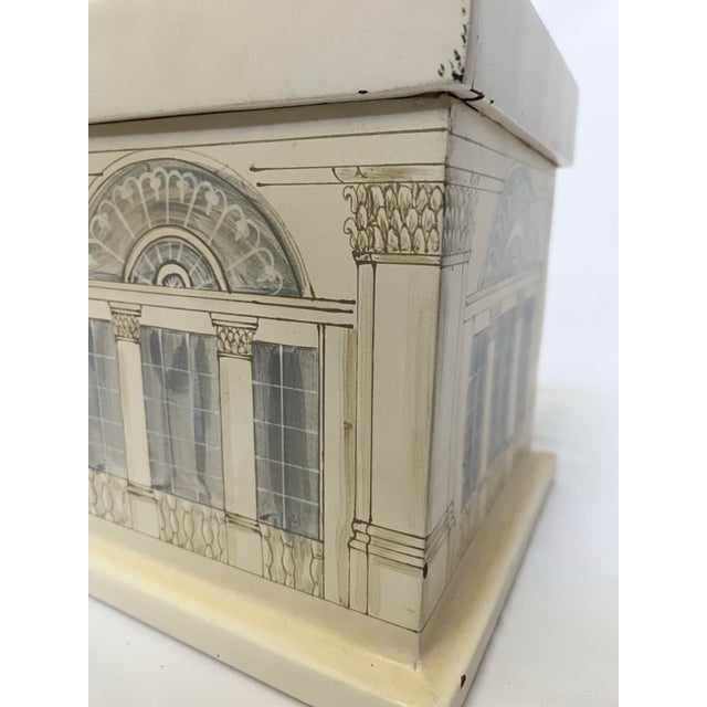 Vintage Architectural House-Form Box – Heavy, Hand-Painted & Full of Character For Sale - Image 12 of 12