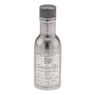 Novelty Silver Miniature Canadian Club Whisky Bottle For Sale