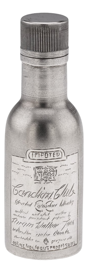 Novelty Silver Miniature Canadian Club Whisky Bottle