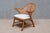 Mid-Century Modern Vintage Armchair in Cherry Wood and Cane and Bouclé by Frits Schlegel, Denmark, 1940s For Sale - Image 3 of 15