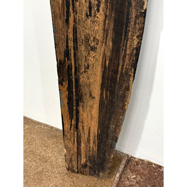Monumental 73-Inch Signed 1984 American Outsider Folk Art Totem - "Ancestral Spirit" Painted Salvaged Timber For Sale - Image 17 of 18