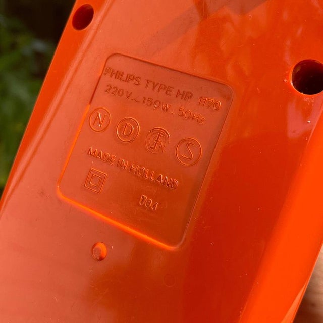 Metal Orange Electric Hand Mixer from Philips, 1970s For Sale - Image 7 of 12