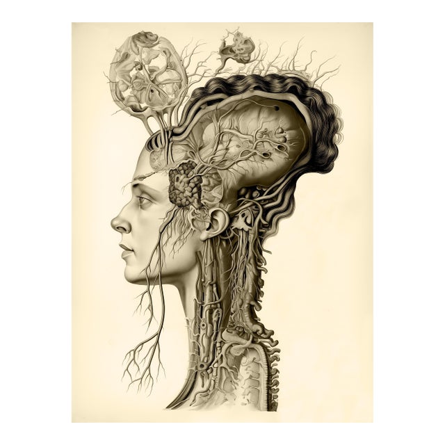 24 " X 32" 'Portrait of a Woman' - Limited Edition Fine Art Print by Diane Grant Studio / Cabinet of Curiosities For Sale