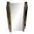 1980s Hollywood Regency Brass and Chrome Column Mirror For Sale
