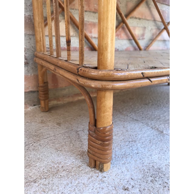 French Midcentury Bamboo Étagère With Five Bamboo Shelves For Sale - Image 11 of 12